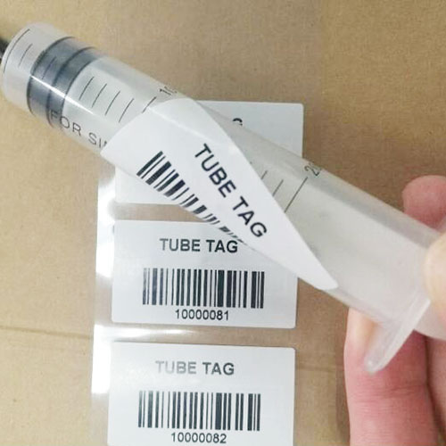 RD180098A/UY180247A UHF Perubatan Anti Liquid Tube Tag Label Pengukur Suhu Merosakkan