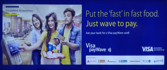 NFC Marketing Poster VISA Pay Wave Pament Advertisement Sa labas ng Application