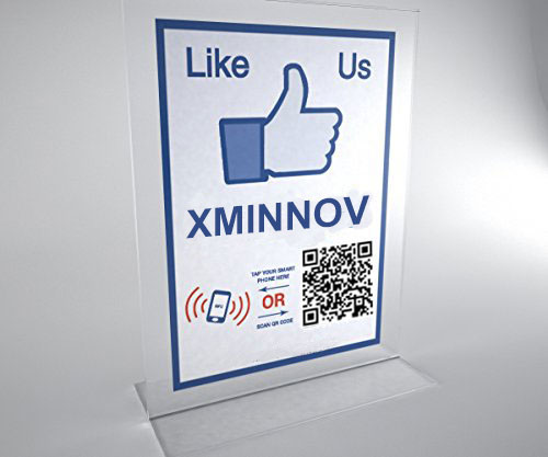 Facebook Tulad ng T hugis na may NFC tag at QR code Marketing Promotion Ideas