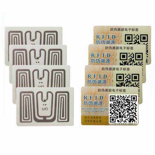 Tamper proof  UHF Brittle tag QR-code Label Sticker
