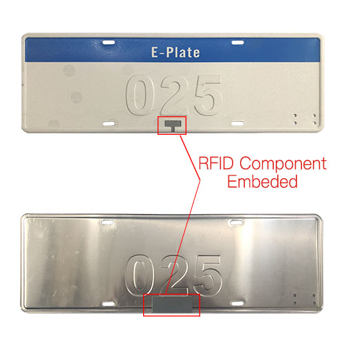 RD170162G-002 Screw Mount RFID Component Embeded License E-Plate Tag for Vehicle Automatically Identifying